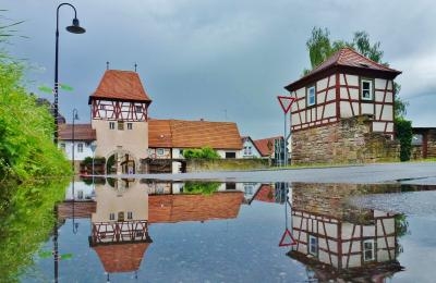 Am Oberen Tor Regen in Lauda