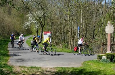Radfahrer in der Natur