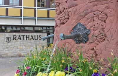 Brunnen vor dem Rathaus in Lauda